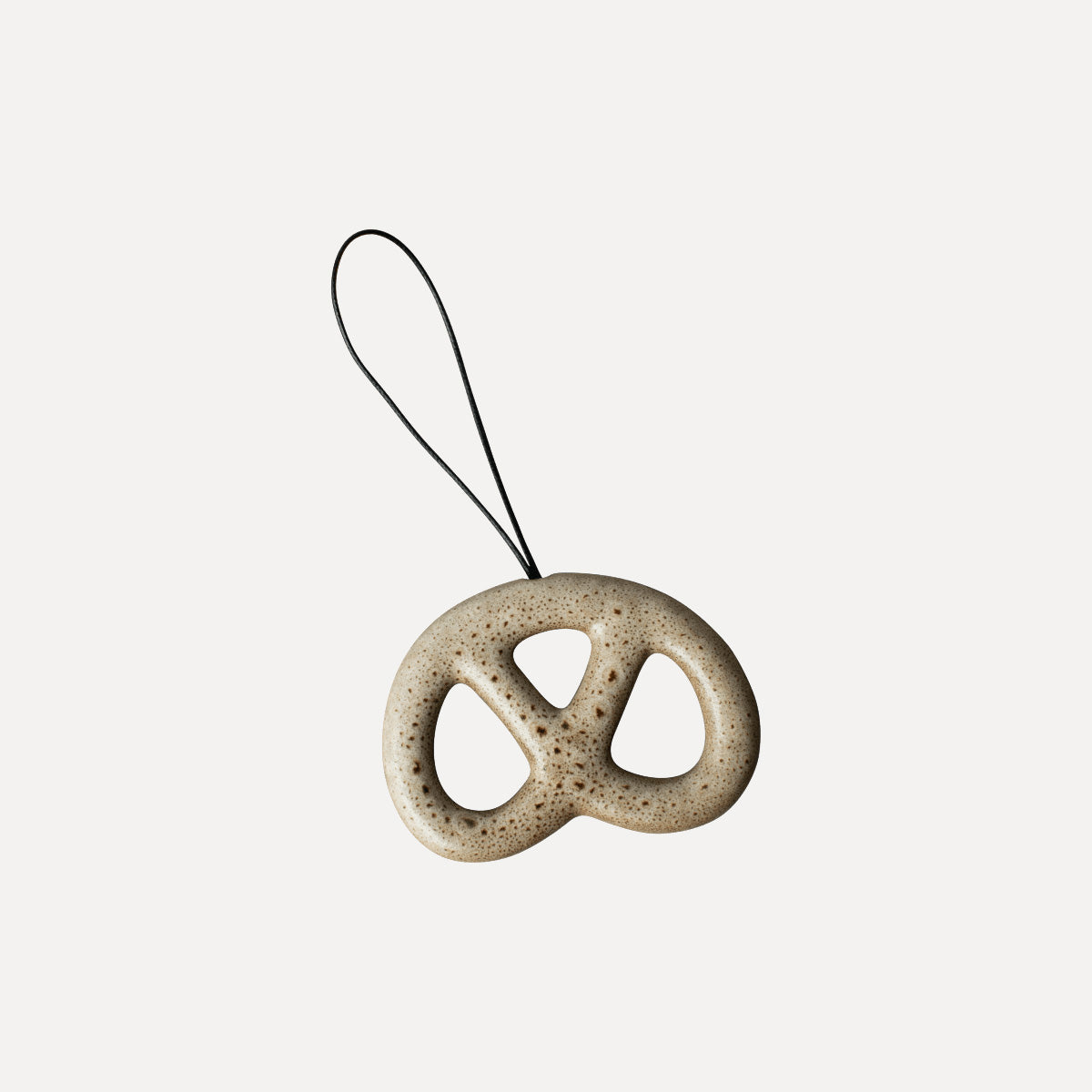 Weihnachtsdeko Anhänger Bretzel - beige