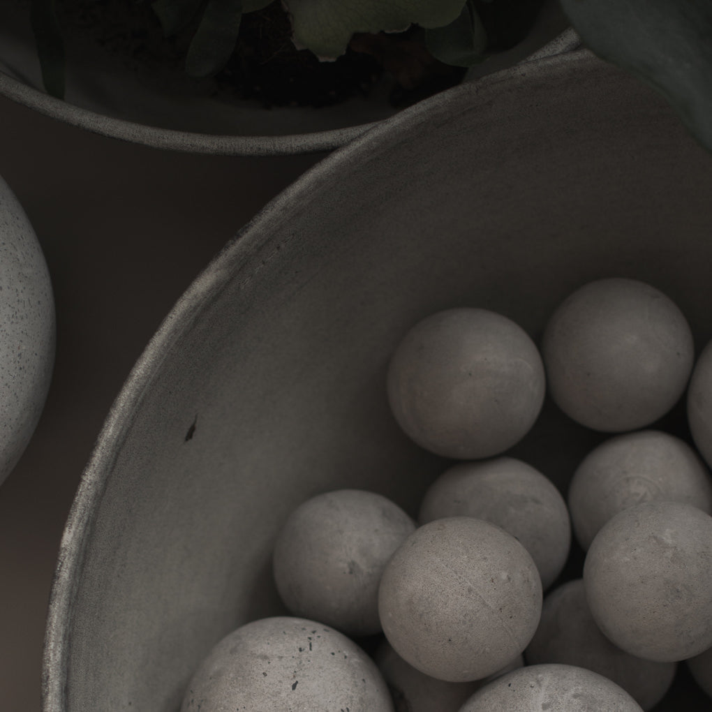 Betonkugel Deko Allium - grau