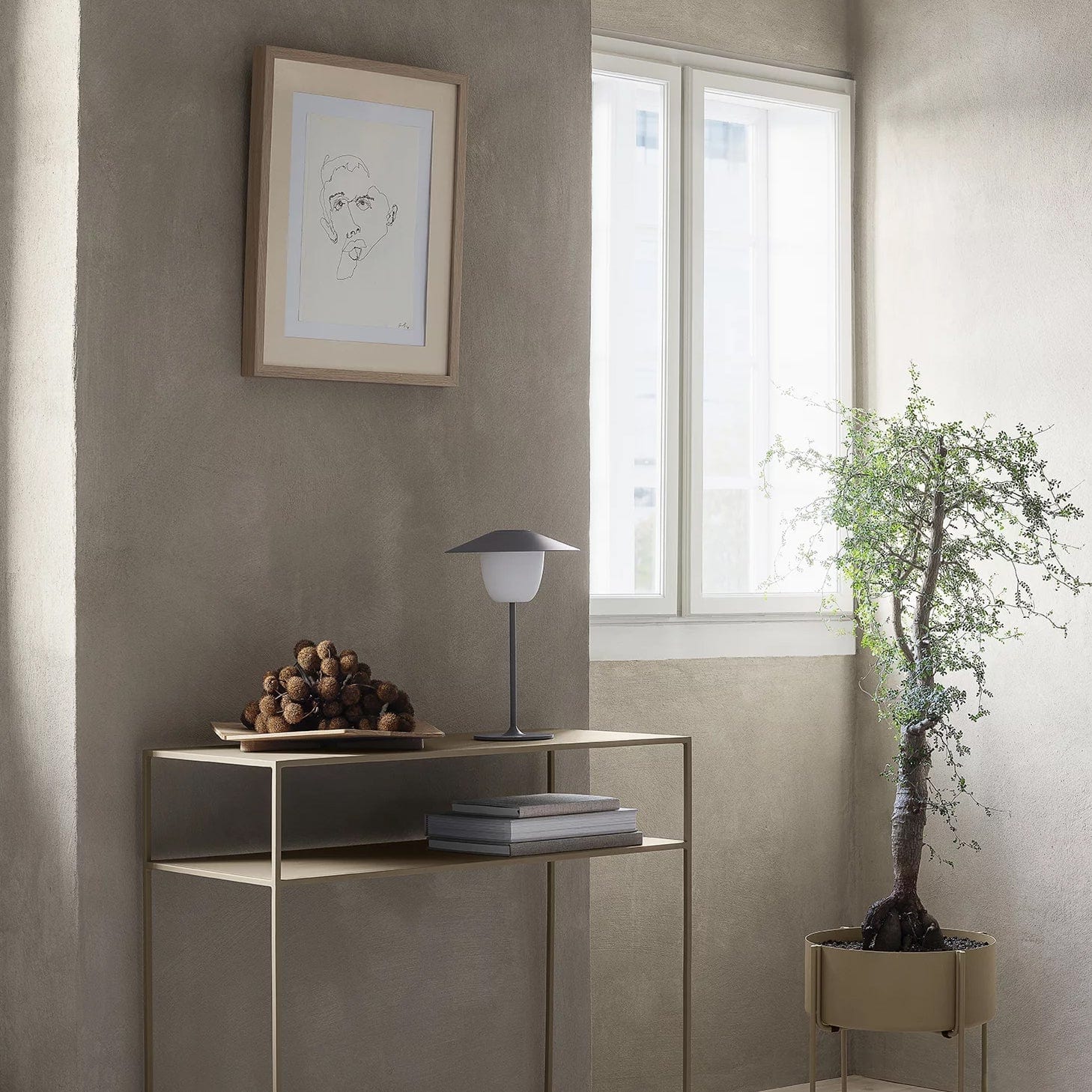 LED-Gartenlaterne ANI indoor & outdoor zum Hängen oder Stellen - warm grey