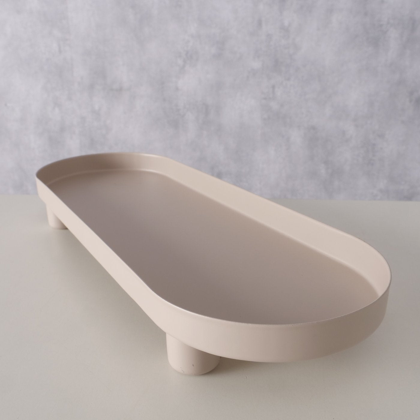 Tablett Manon mit Fuß - beige