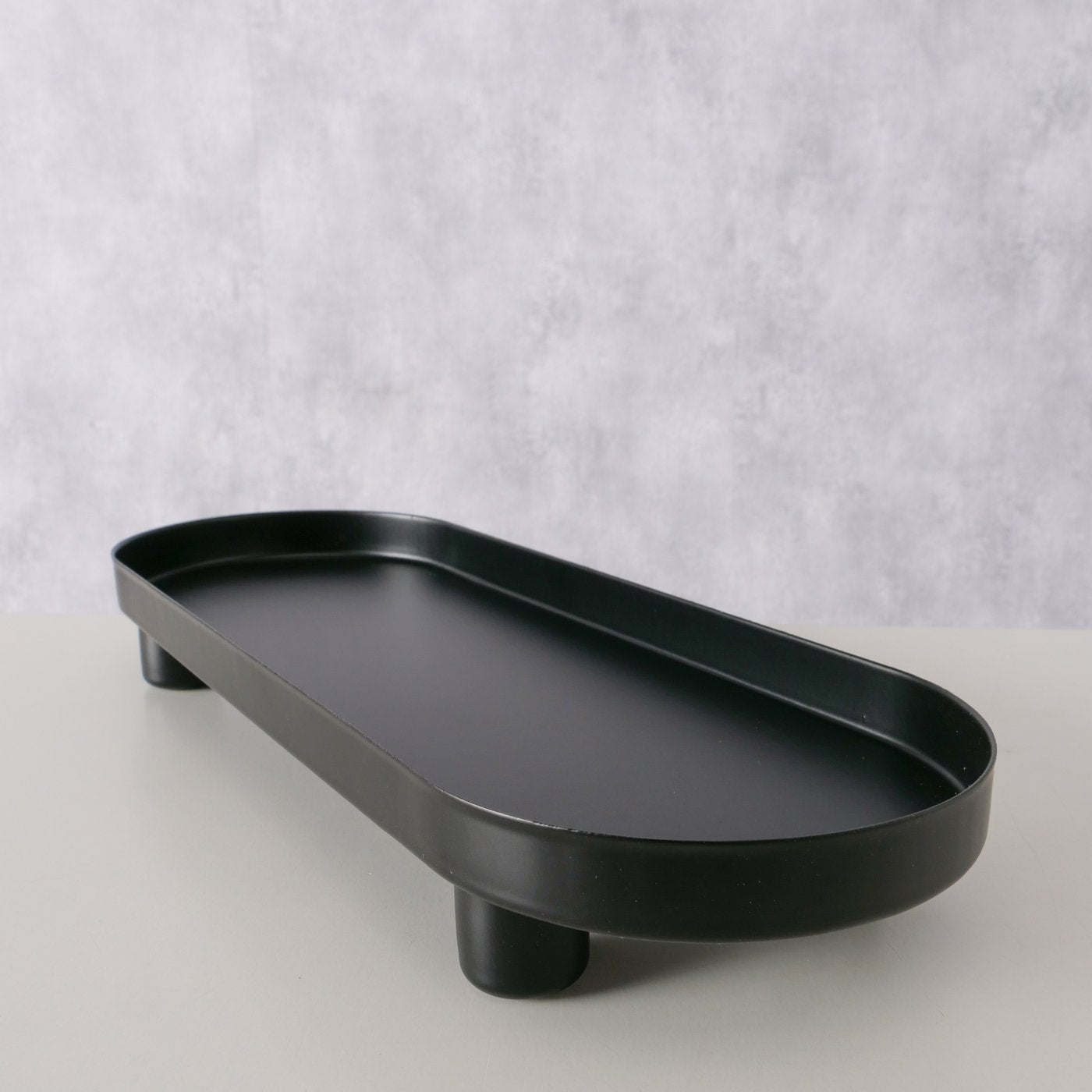 Tablett Manon mit Fuß - schwarz