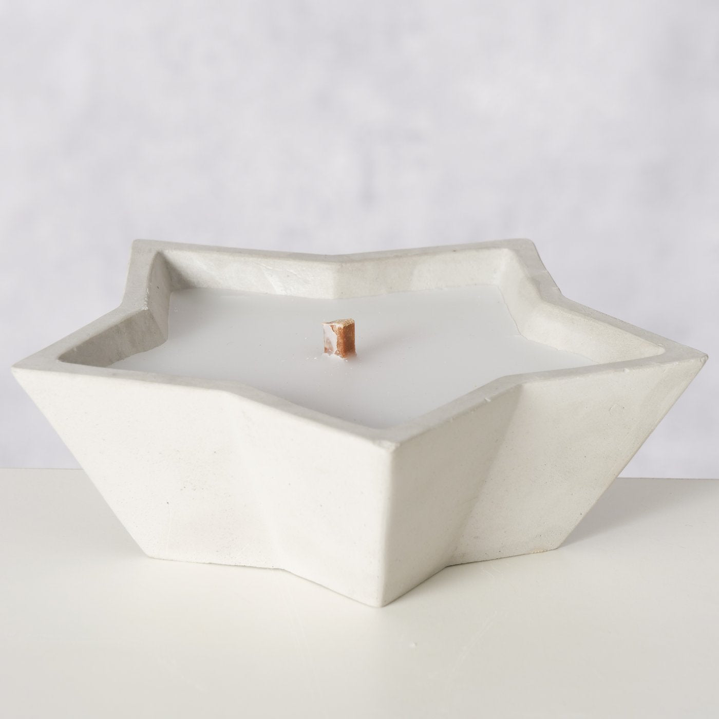Outdoor Kerzentopf Stern - grau