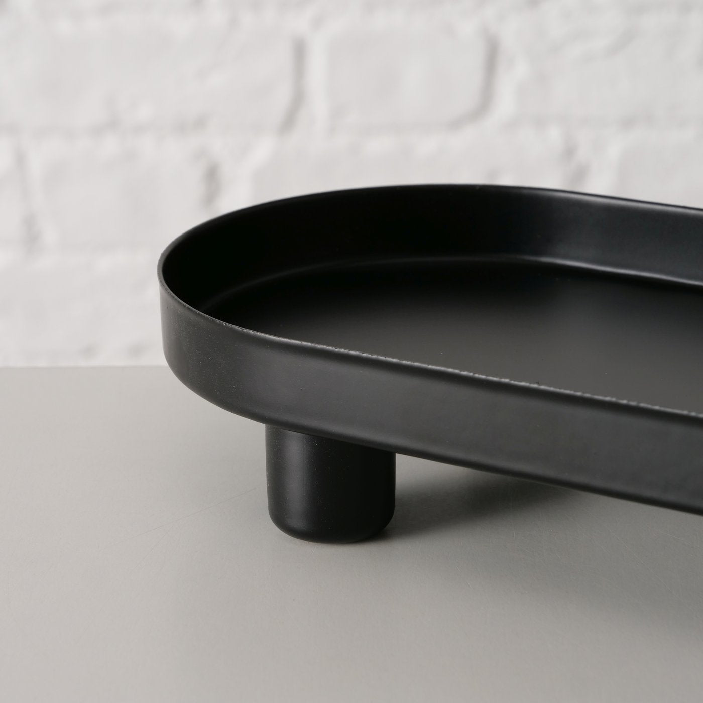 Tablett Manon mit Fuß - schwarz