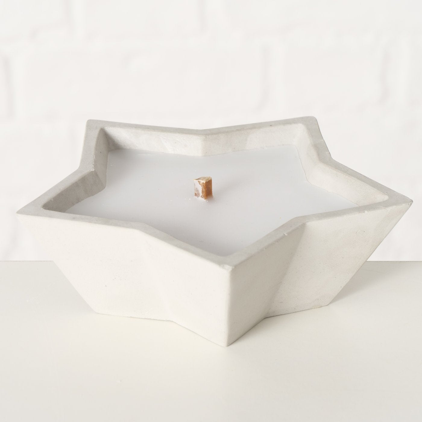 Outdoor Kerzentopf Stern - grau