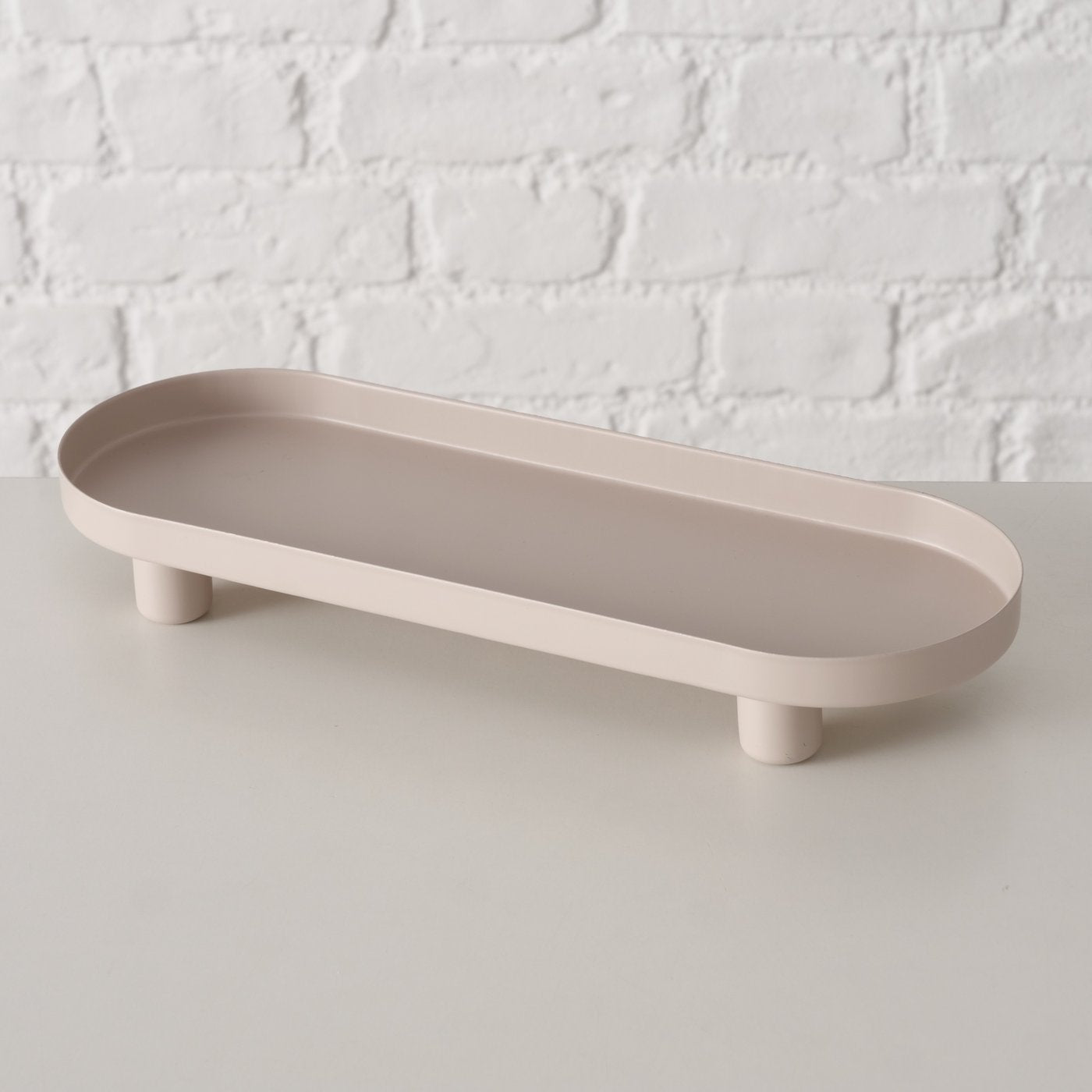 Tablett Manon mit Fuß - beige
