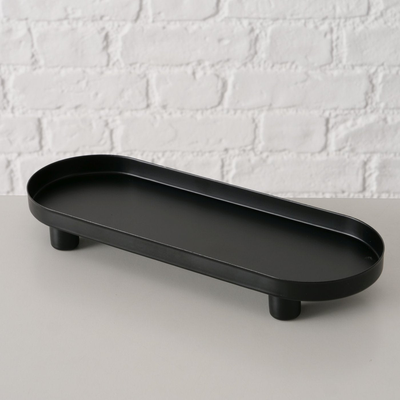 Tablett Manon mit Fuß - schwarz