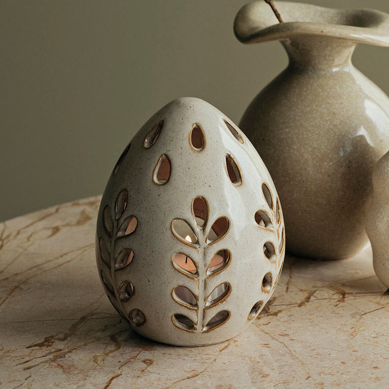 Osterdeko Windlicht Egga - sand