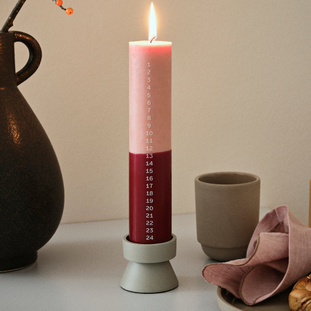 Kerzenhalter Anker - sand