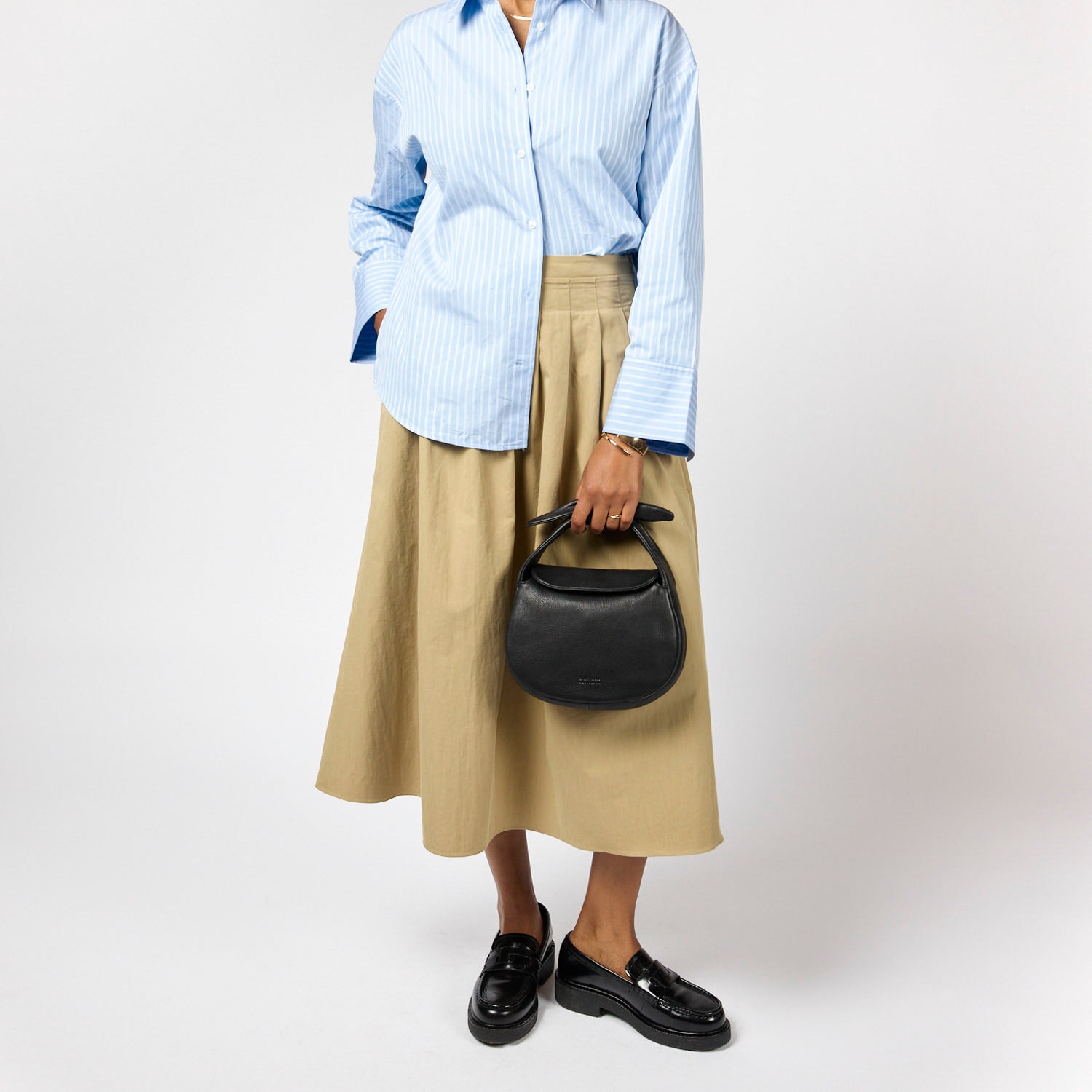 Coco Croissant Tasche - Leder Schwarz