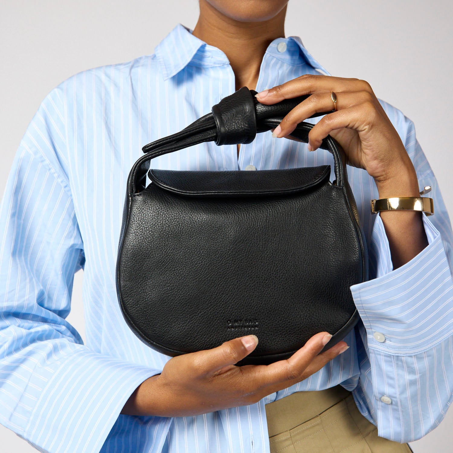 Coco Croissant Tasche - Leder Schwarz