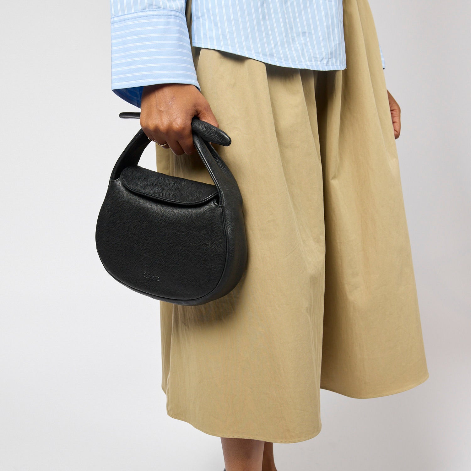 Coco Croissant Tasche - Leder Schwarz