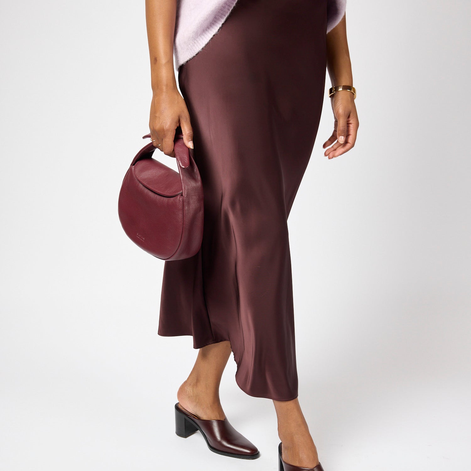 Coco Croissant Tasche - Dark Cherry