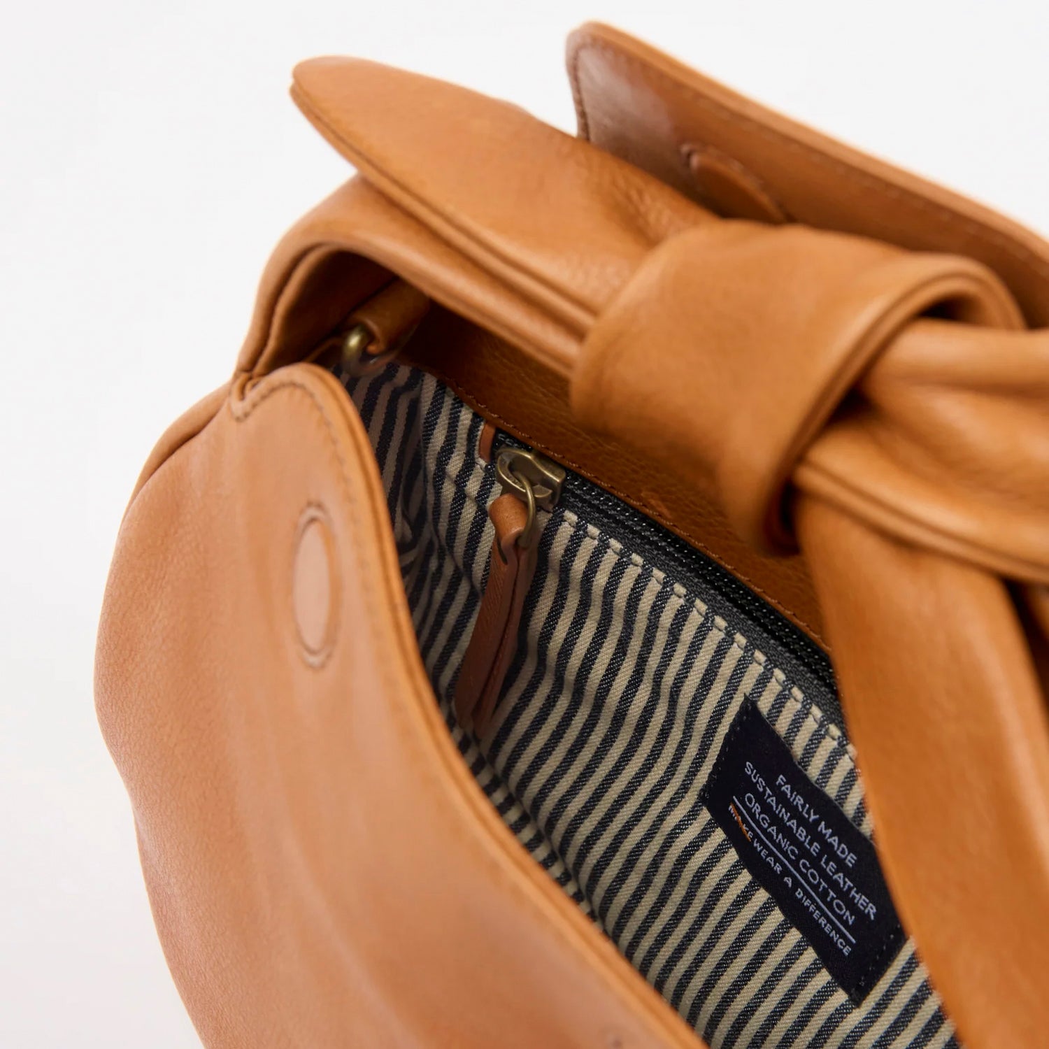 Coco Croissant Tasche - Leder Cognac