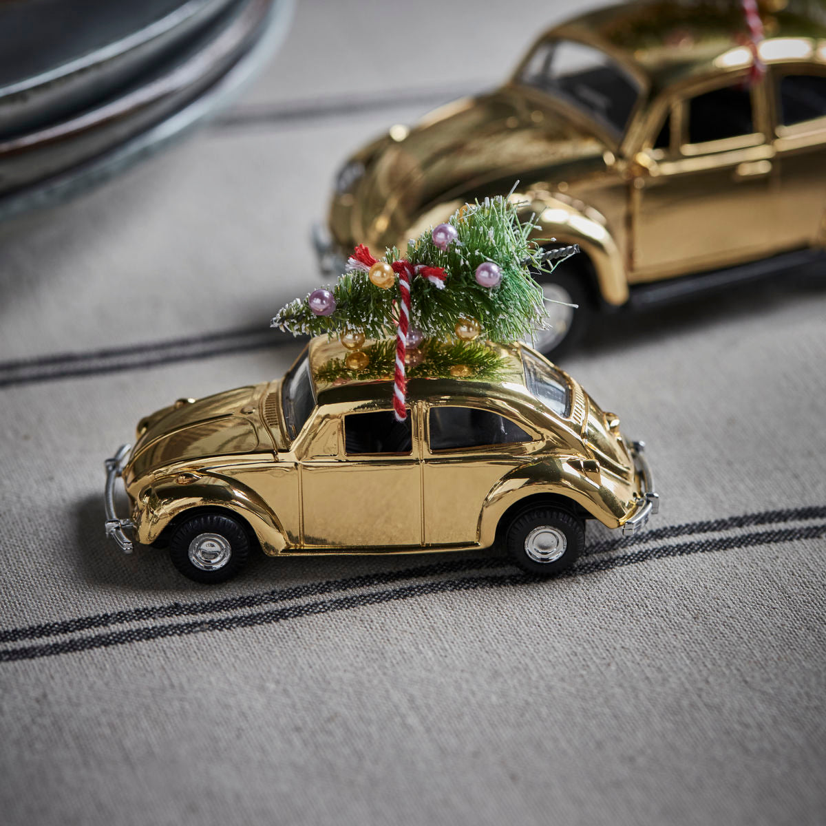 Deko Auto Xmas Car - gold