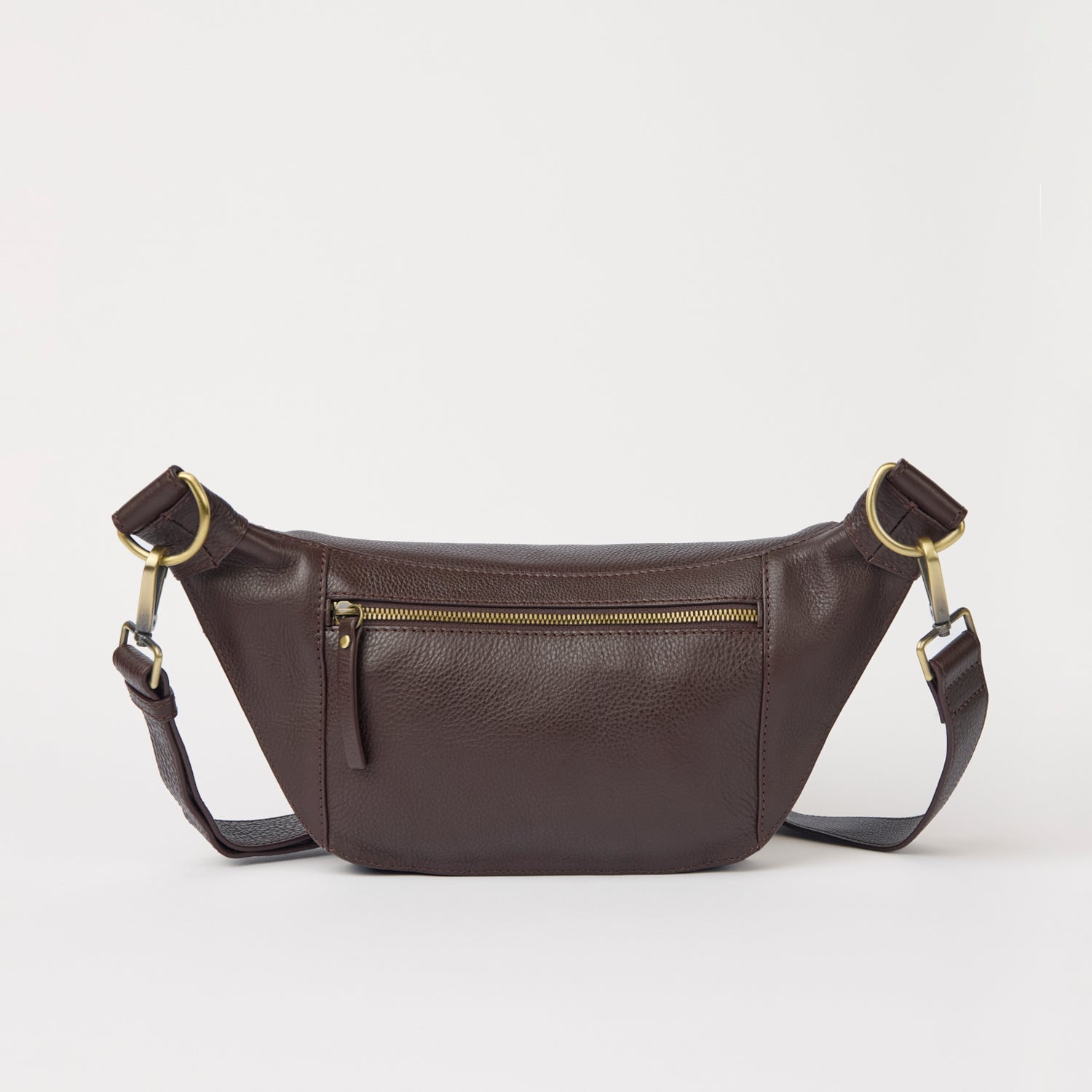 Drew Bauchtasche - Leder Chocolate mit 2 Straps