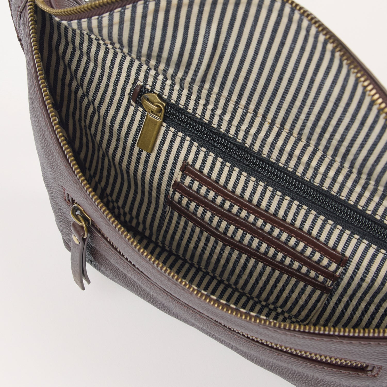 Drew Bauchtasche - Leder Chocolate mit 2 Straps