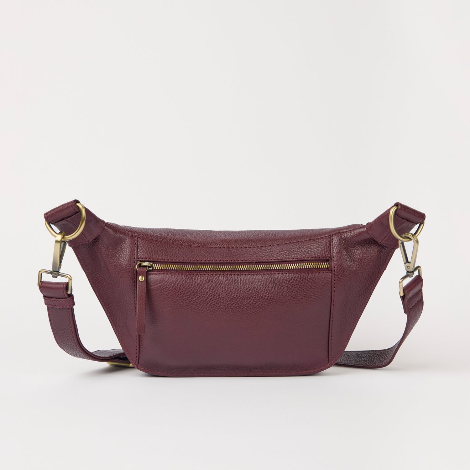 Drew Bauchtasche - Leder Dark Cherry mit 2 Straps