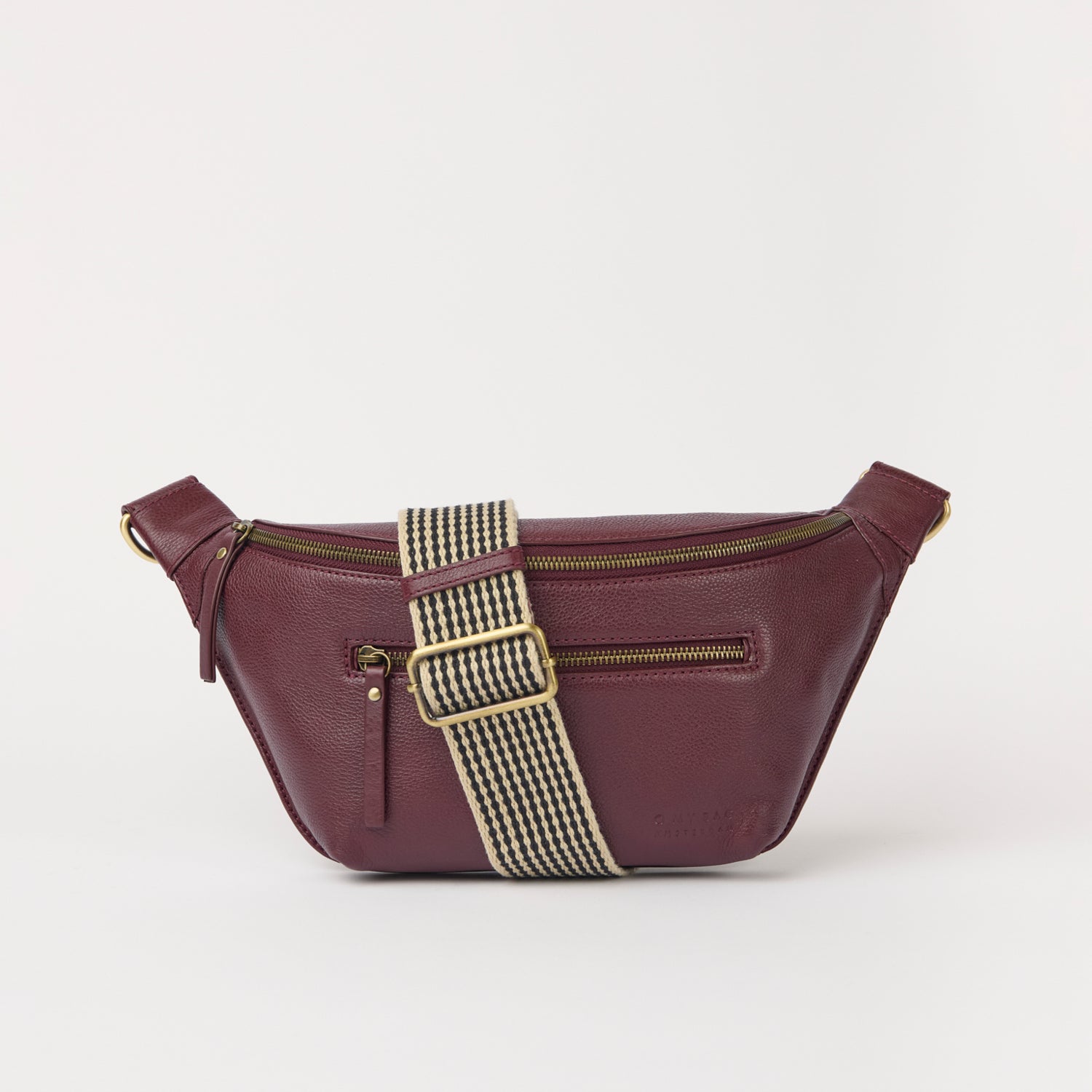 Drew Bauchtasche - Leder Dark Cherry mit 2 Straps