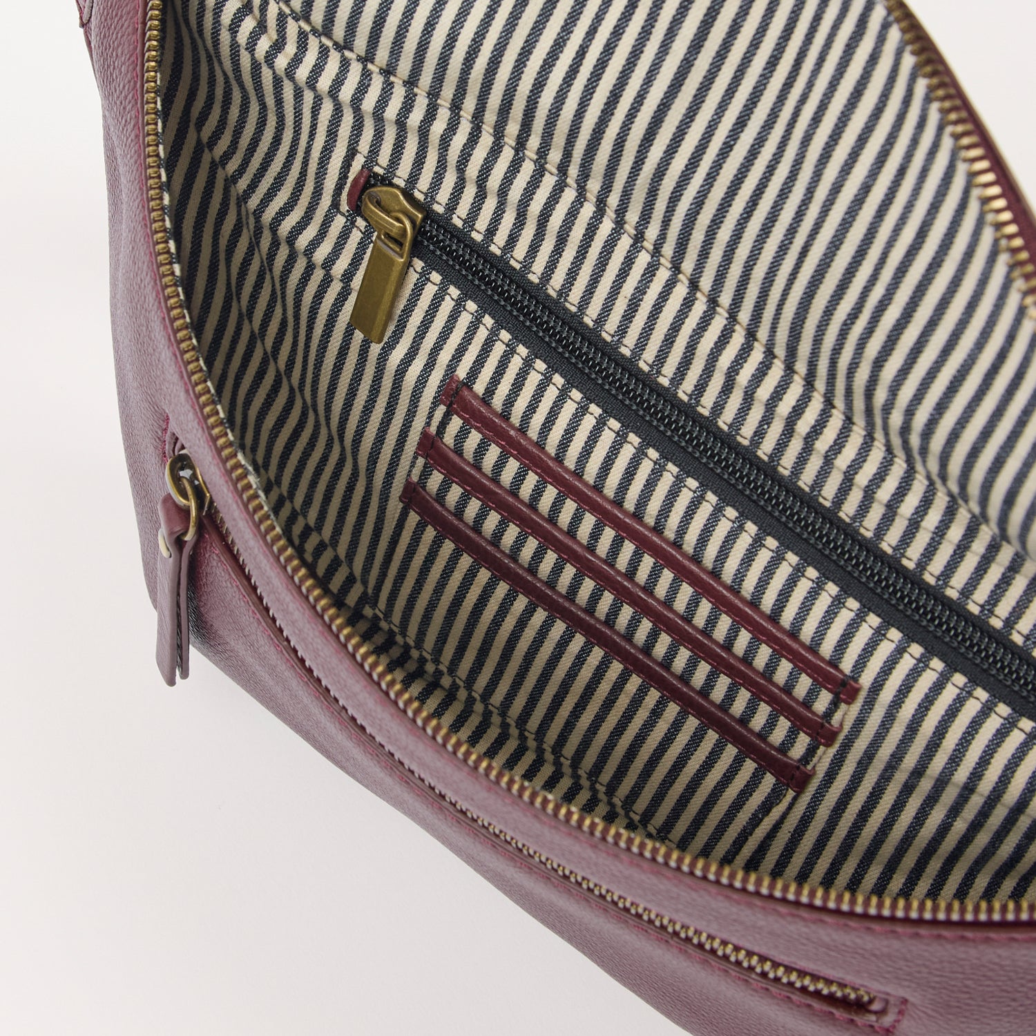 Drew Bauchtasche - Leder Dark Cherry mit 2 Straps