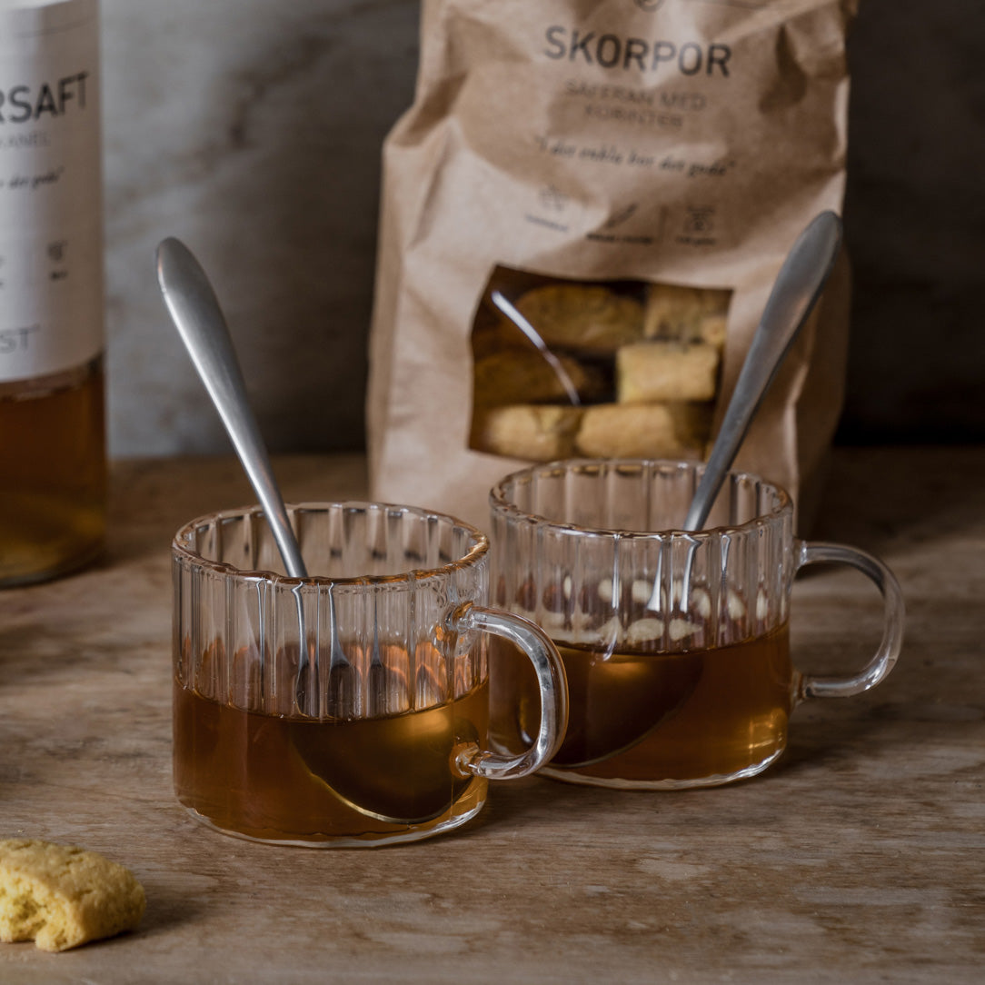 Tasse Glögg aus Glas - riffle