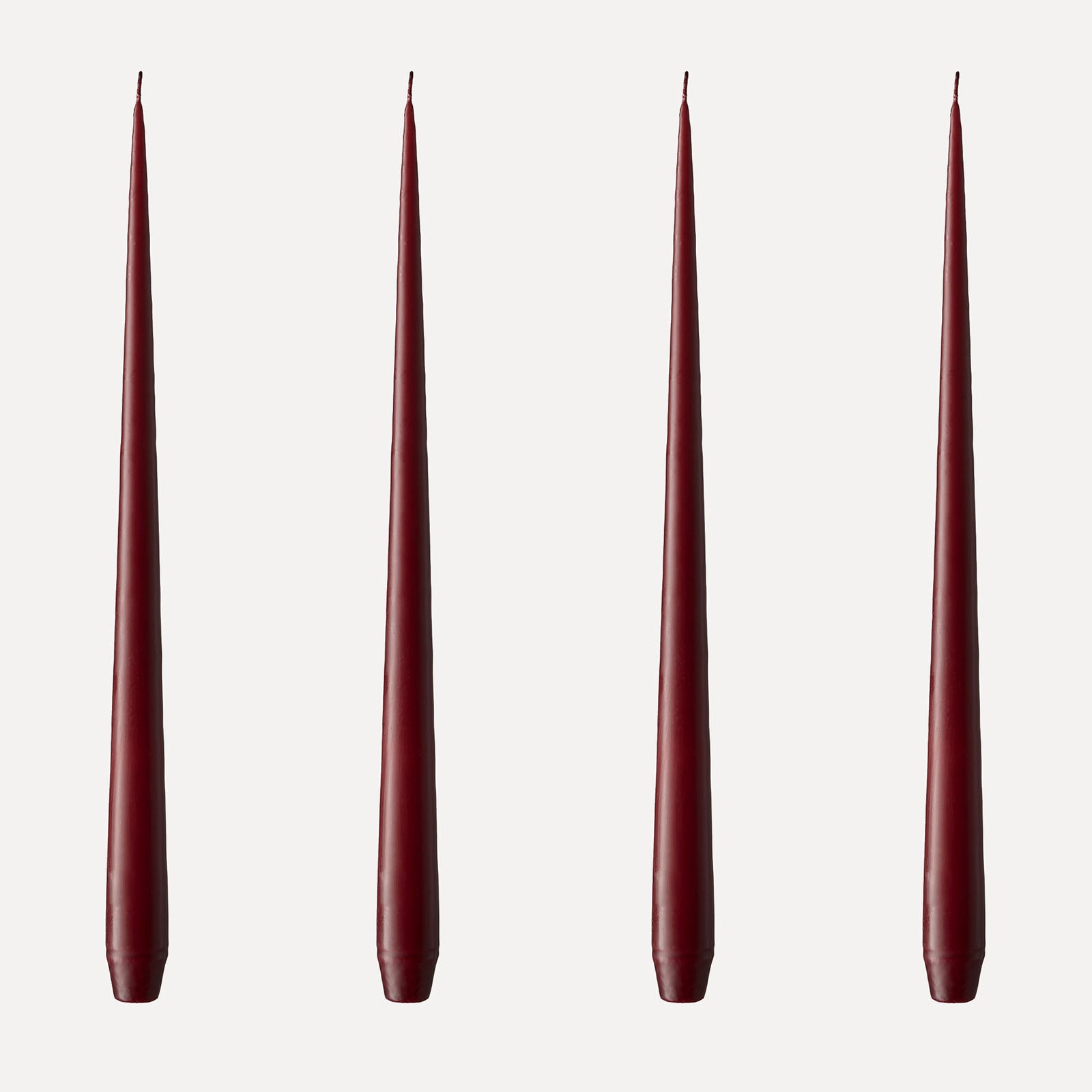 Ester & Erik Stabkerzen 32cm 4er Set - 44/2 deep wine