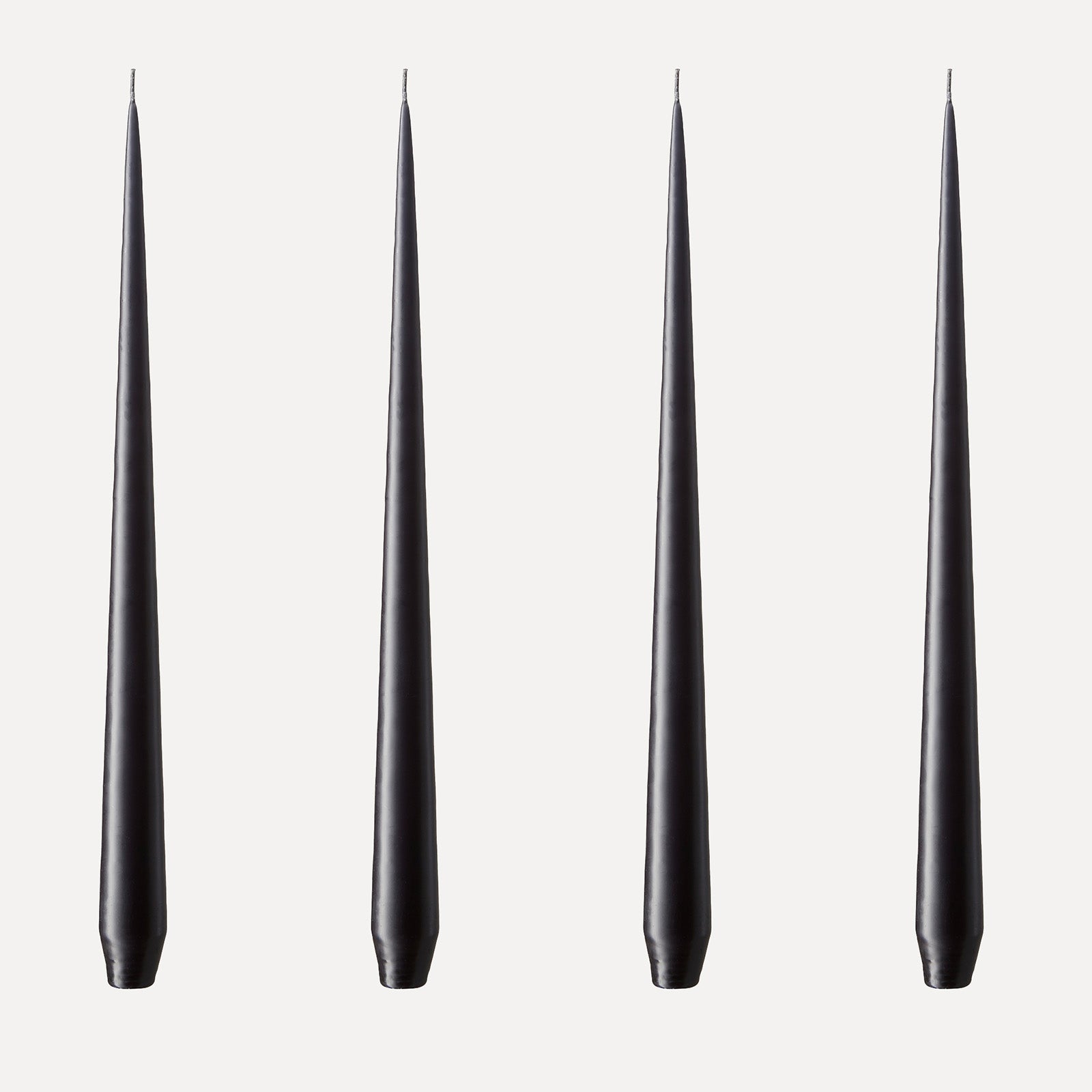 Ester & Erik Stabkerzen 32cm 4er Set - 75 raw black