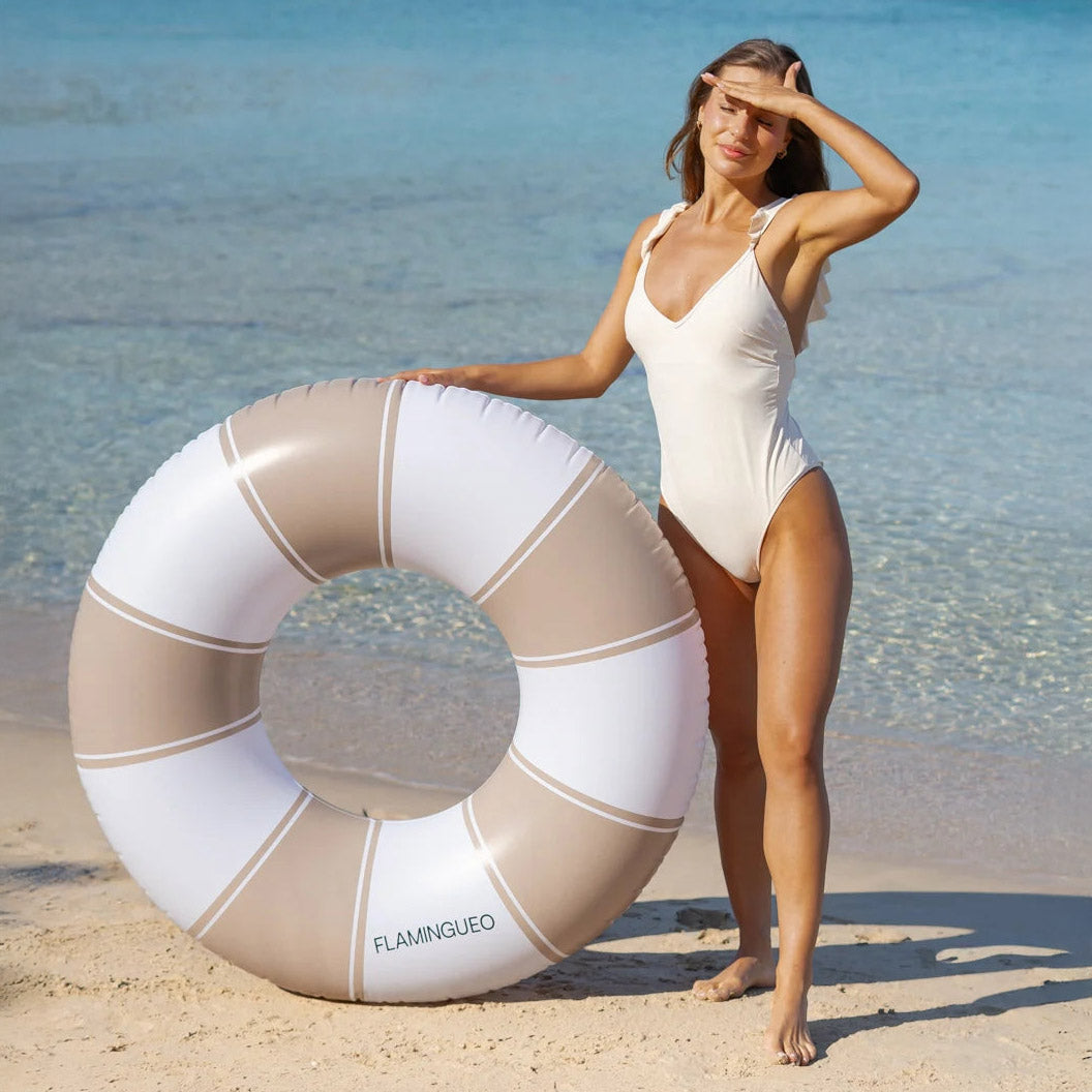 Schwimmring Streifen - beige