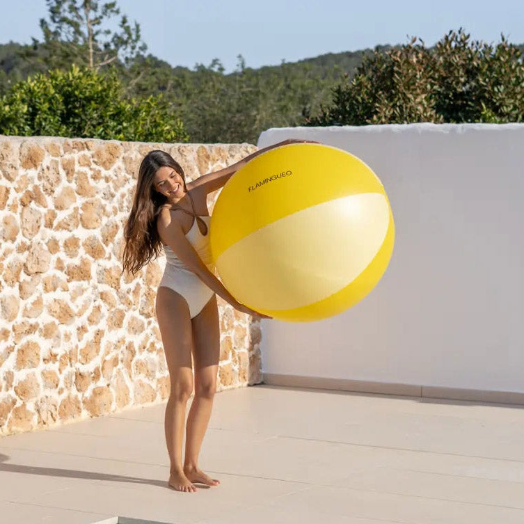 Wasserball Streifen XL - gelb