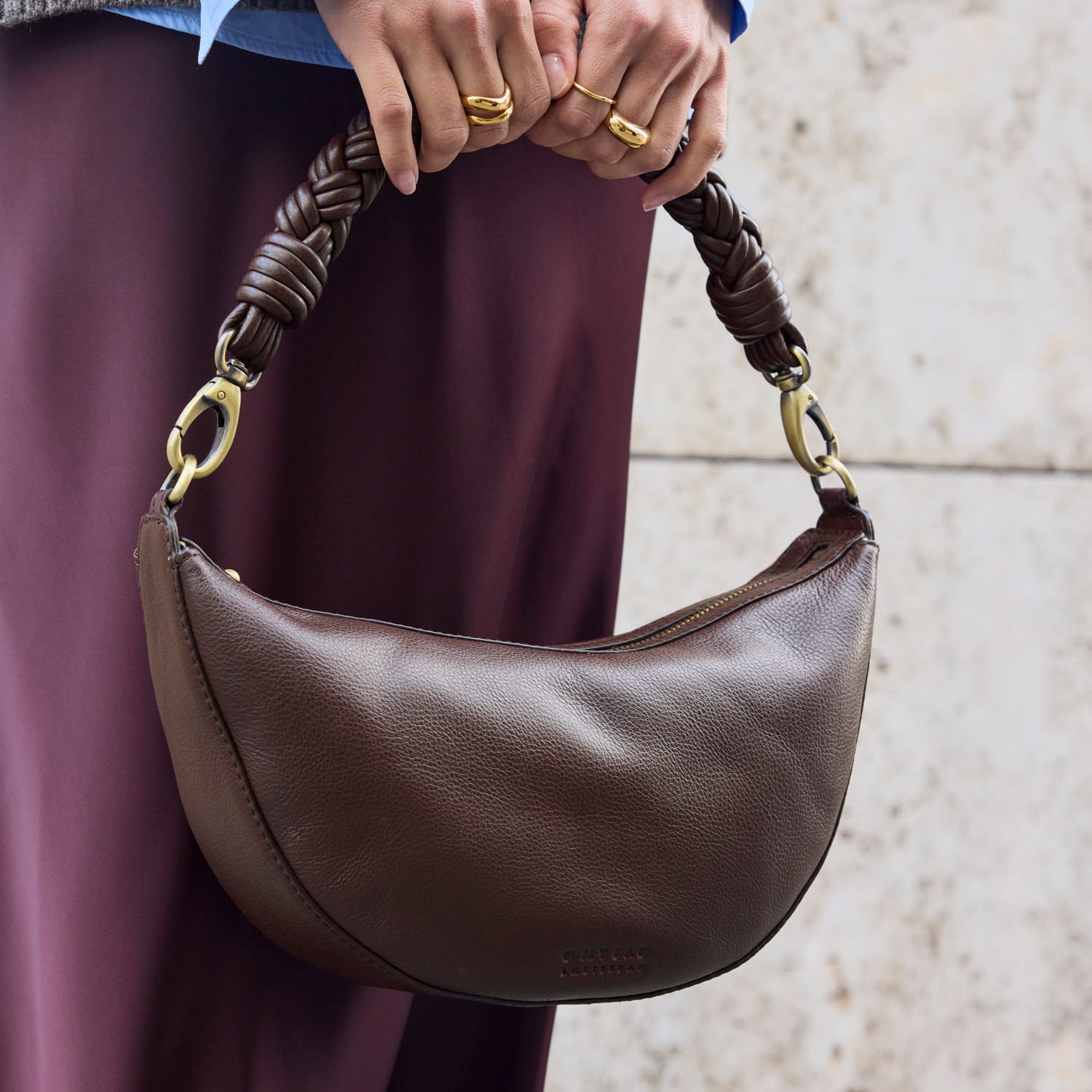 Leo Tasche - Leder Chocolate mit 2 Straps