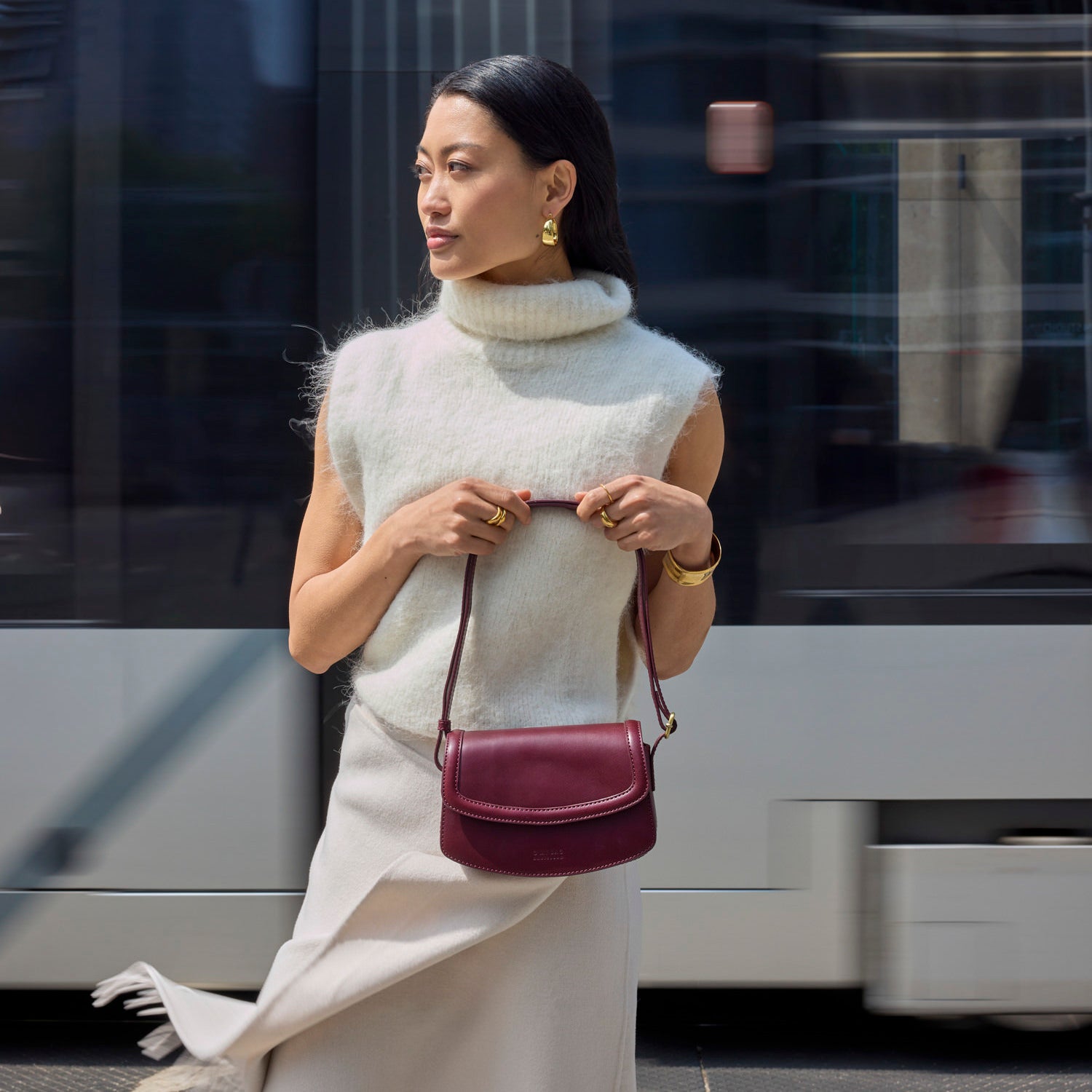 Kendalini Tasche - Leder Dark Cherry