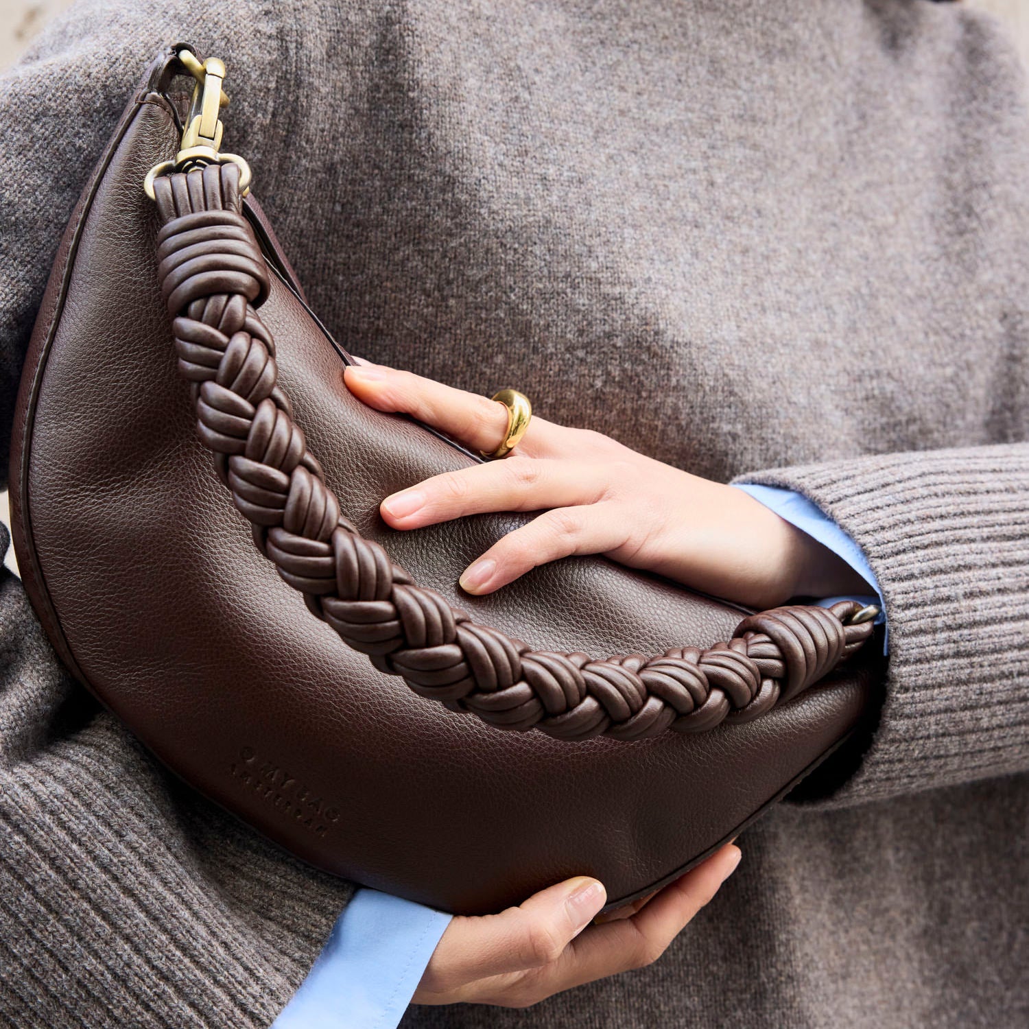 Leo Tasche - Leder Chocolate mit 2 Straps
