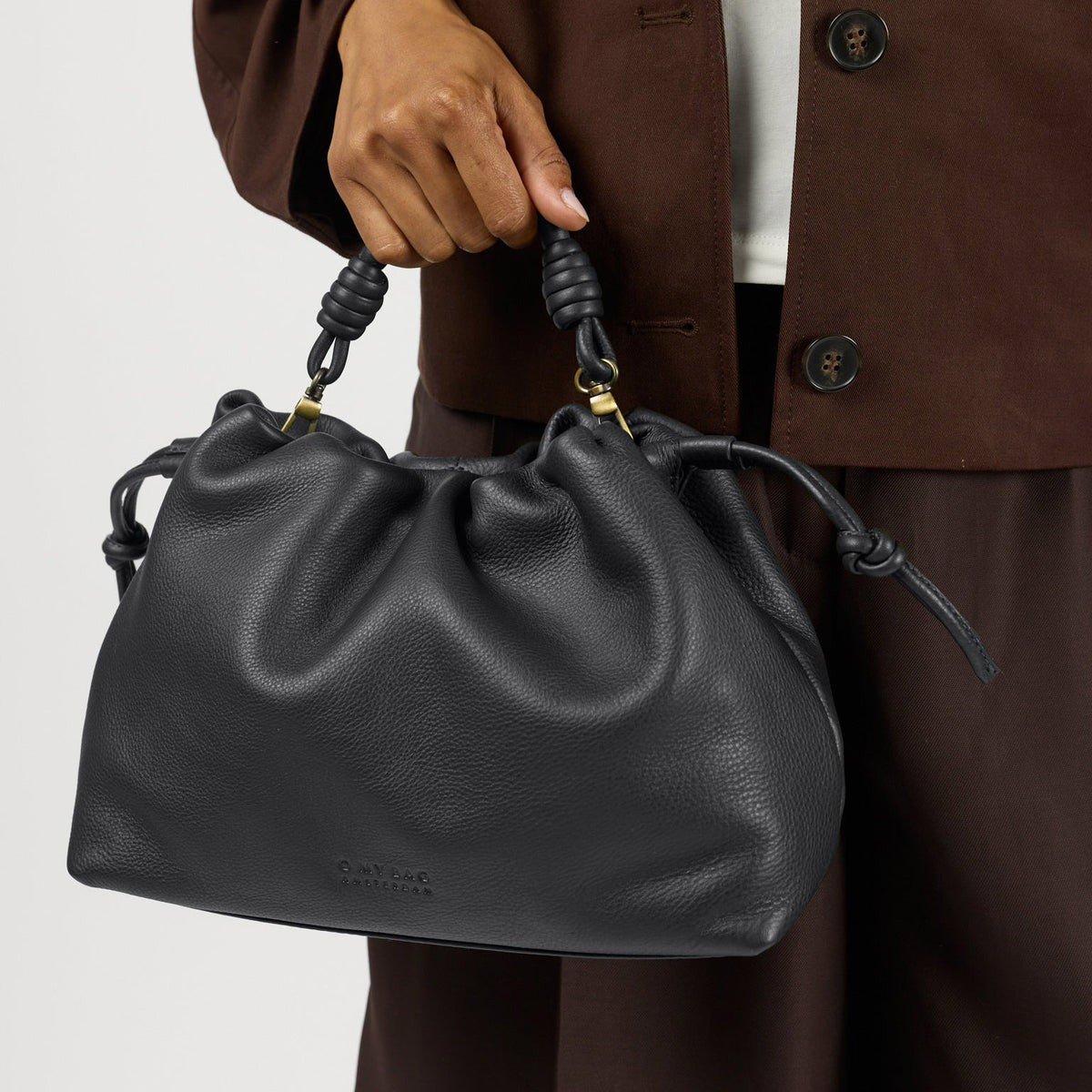 Kiki Midi Tasche - Leder Schwarz