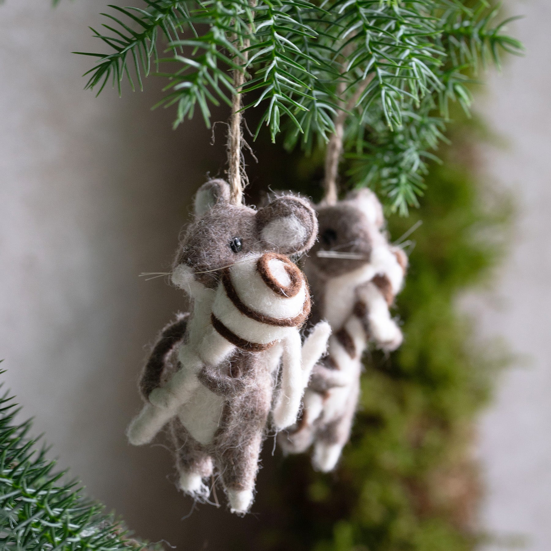 Filzanhänger Maus - natur