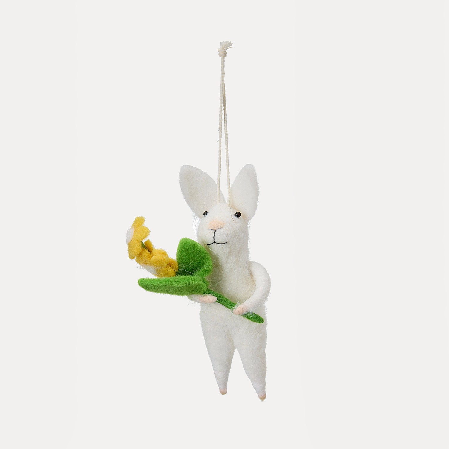 Filzanhänger Hase mit Blume