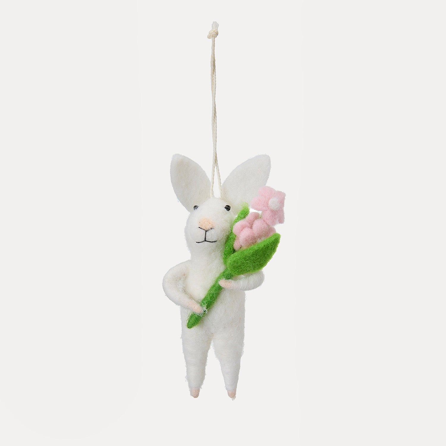 Filzanhänger Hase mit Blume