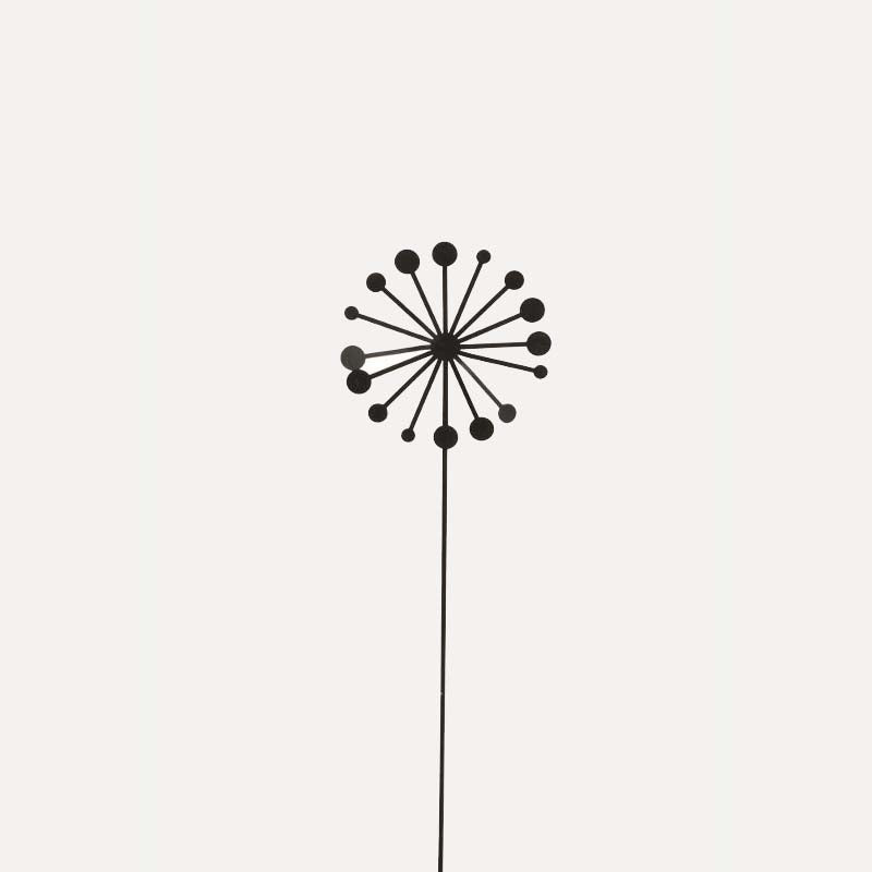 Gartenstecker Blüte - schwarz