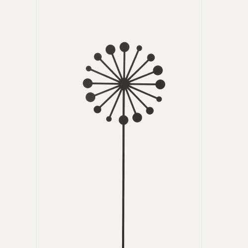 Gartenstecker Blüte - schwarz