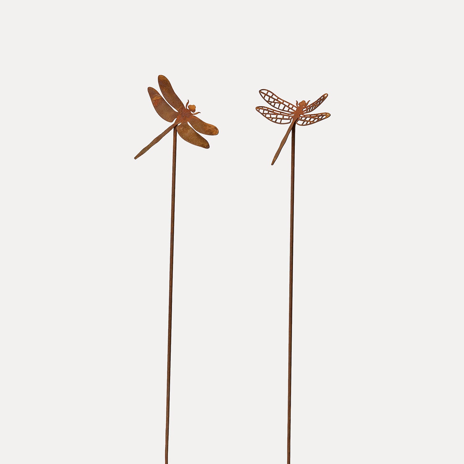 Gartendekoration Libellen 2er Set - Rost