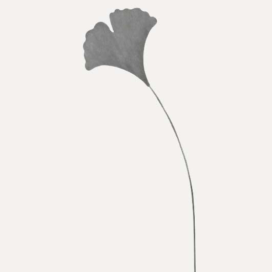 Gartenstecker Gingko - grau