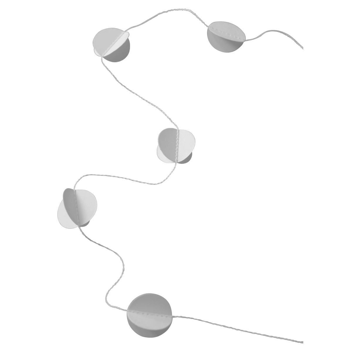 Papiergirlande Kreise - weiß