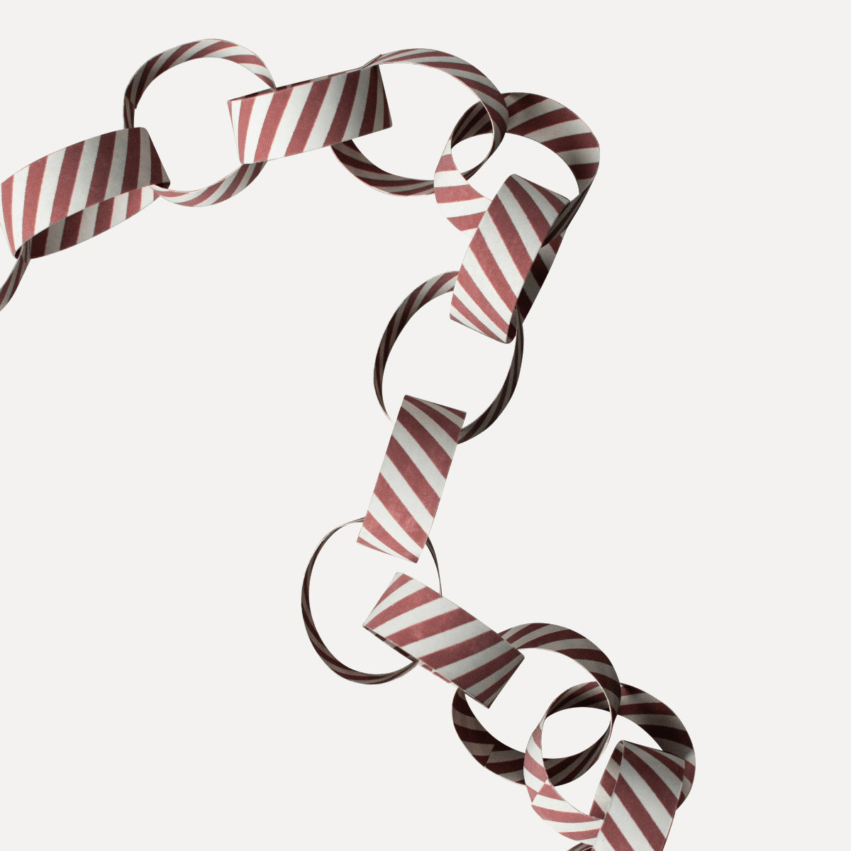 Papiergirlande Stripe - rot weiß