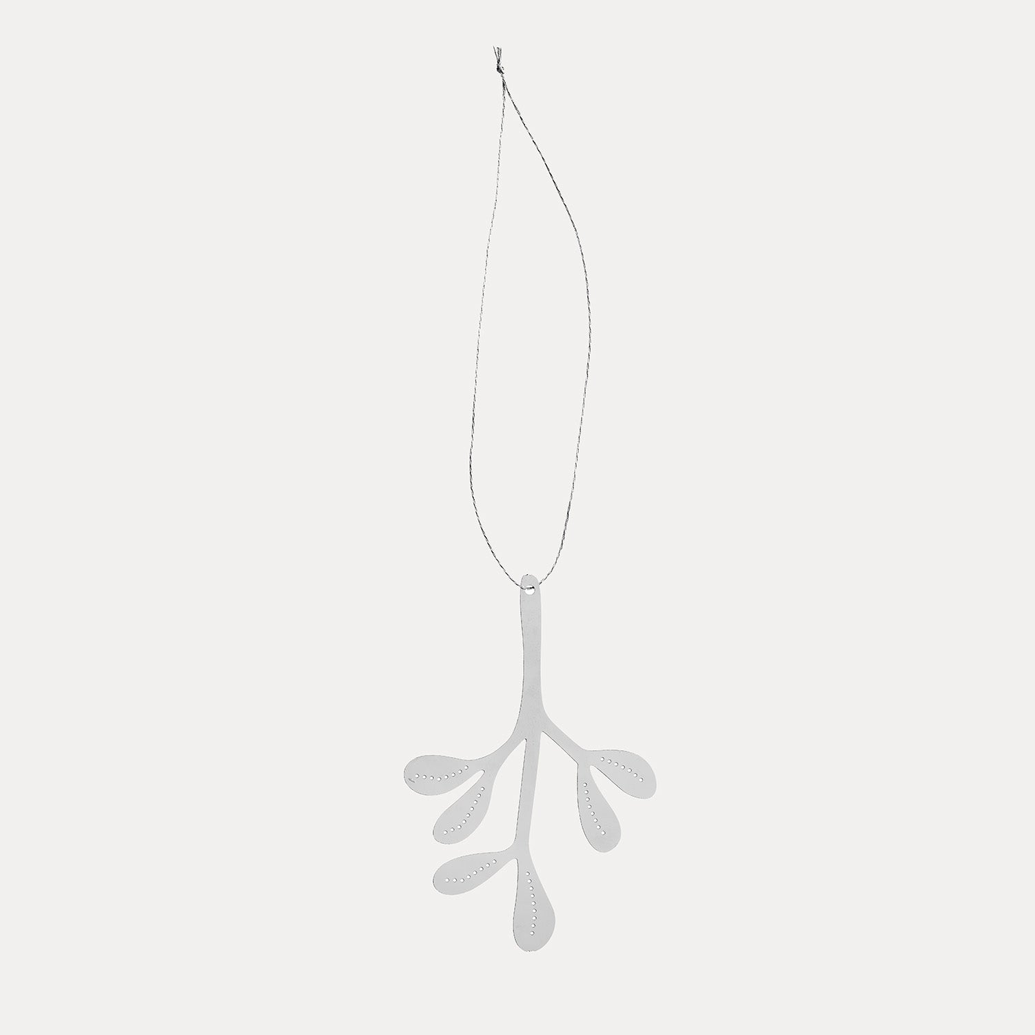 Dekoanhänger Mistletoe 4er Set - silber