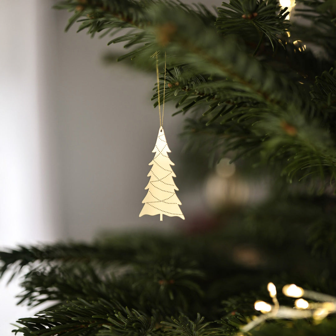 Dekoanhänger Tree 4er Set - gold