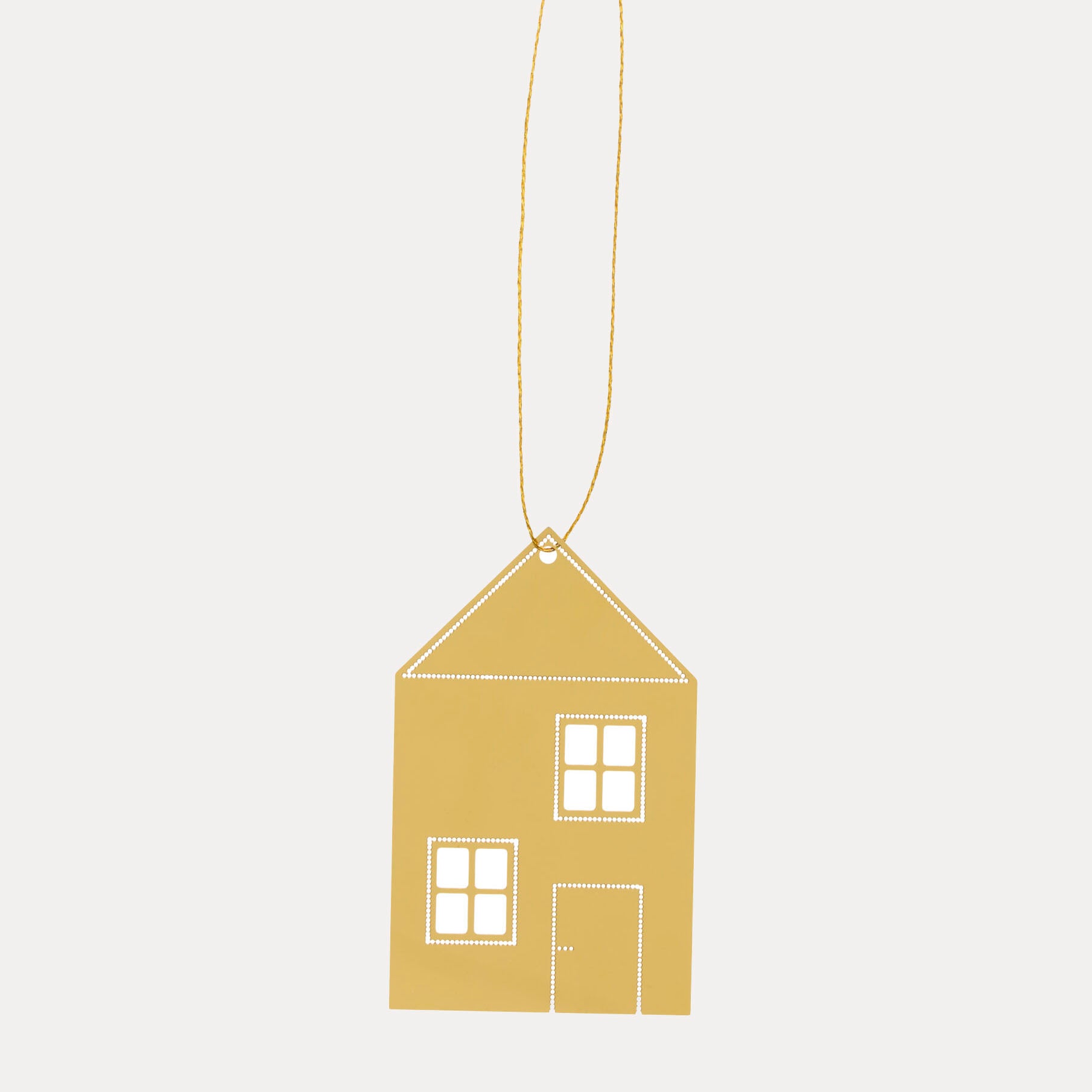 Dekoanhänger Town House 4er Set - gold