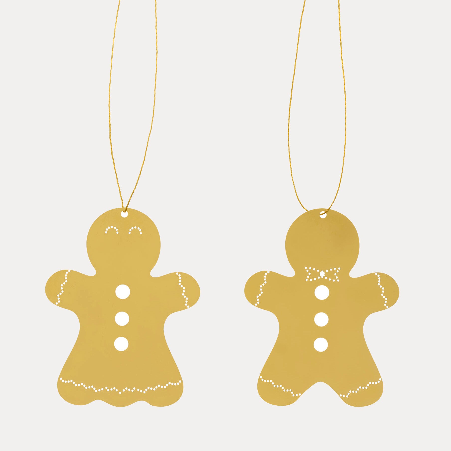 Dekoanhänger Ginger Bread 4er Set - gold