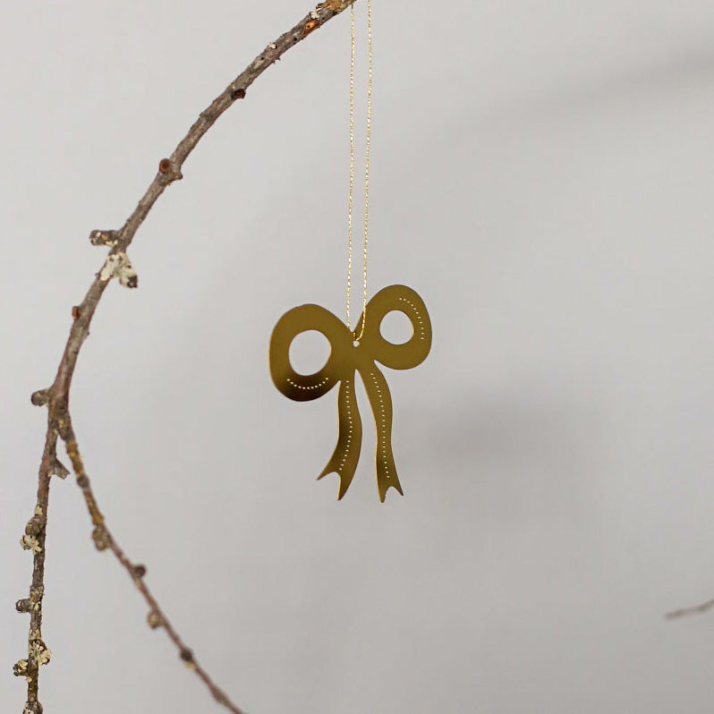 Dekoanhänger Ribbon 4er Set - gold