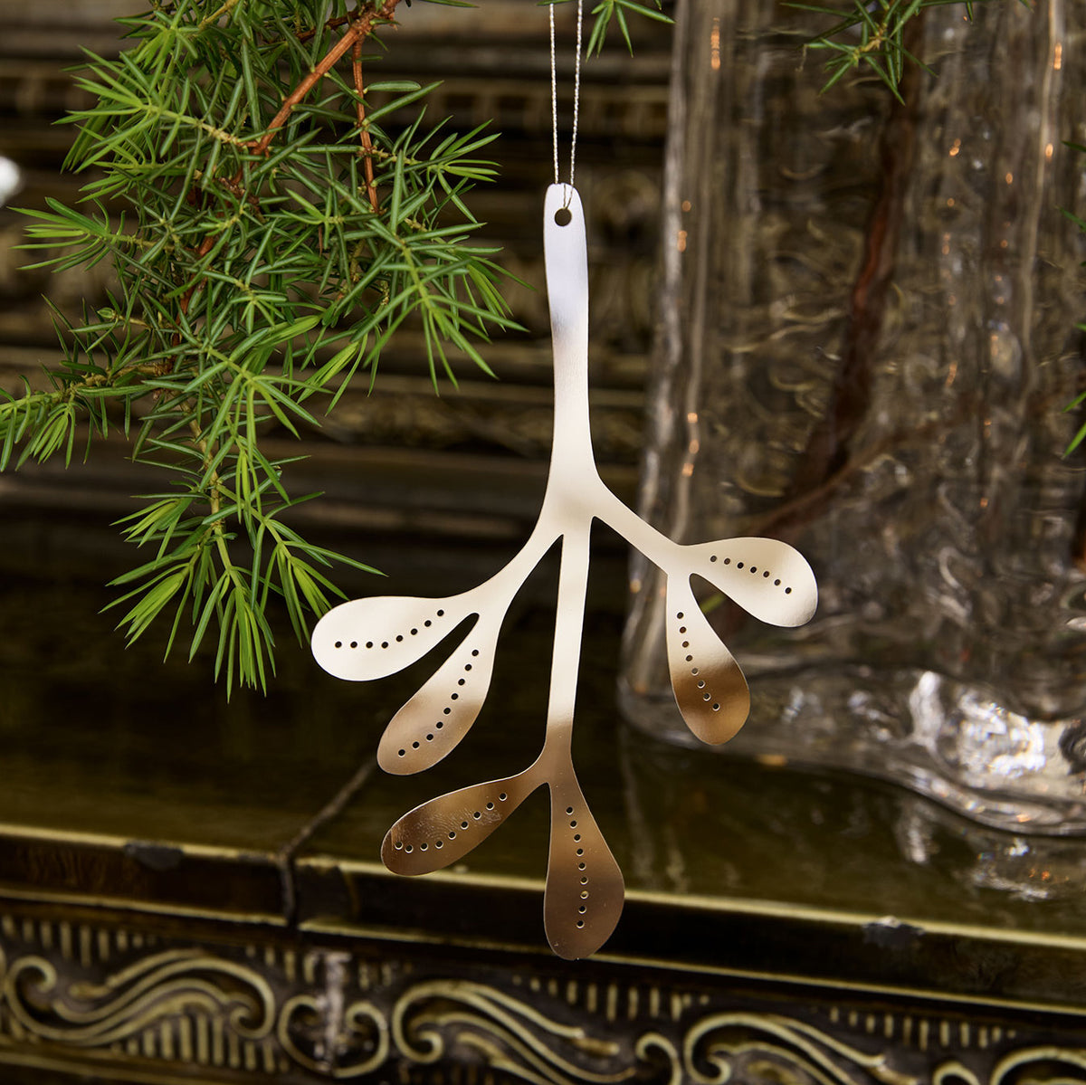 Dekoanhänger Mistletoe Set - silber