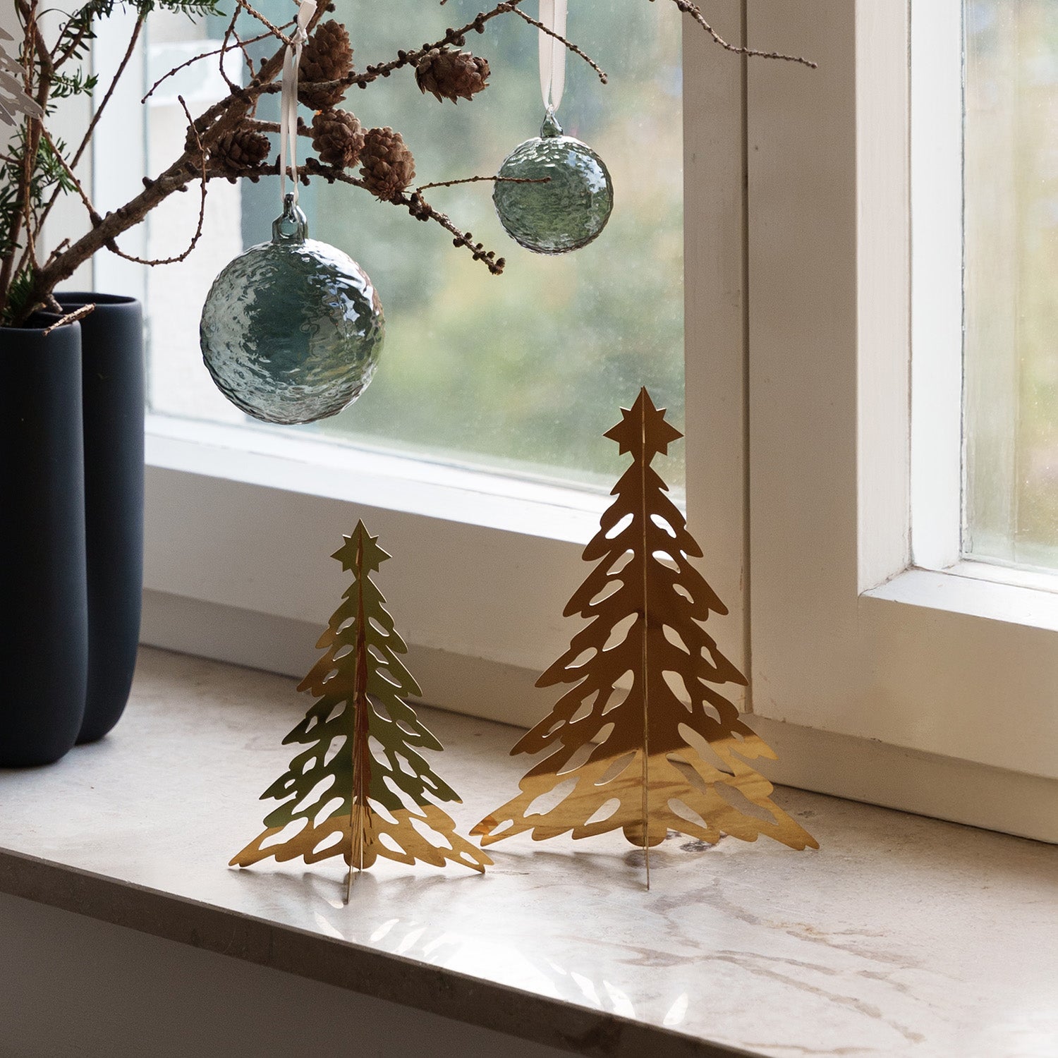 Dekoaufsteller Pinetree - gold