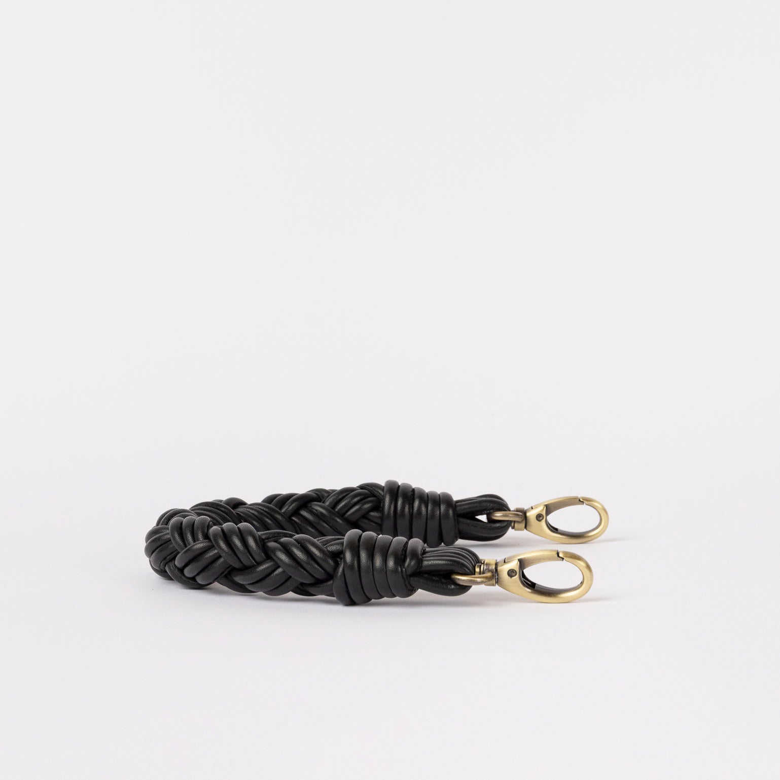 Taschengurt Twisted Leder - Schwarz