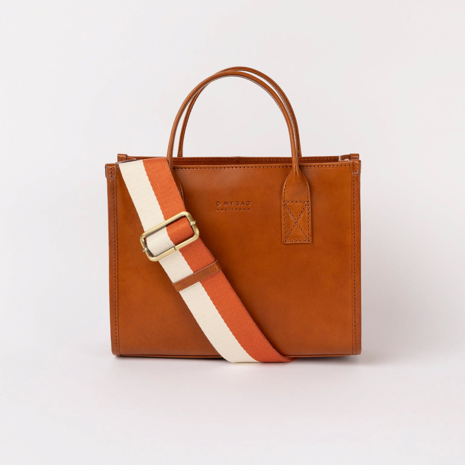 Jackie Midi Tasche - Leder Cognac